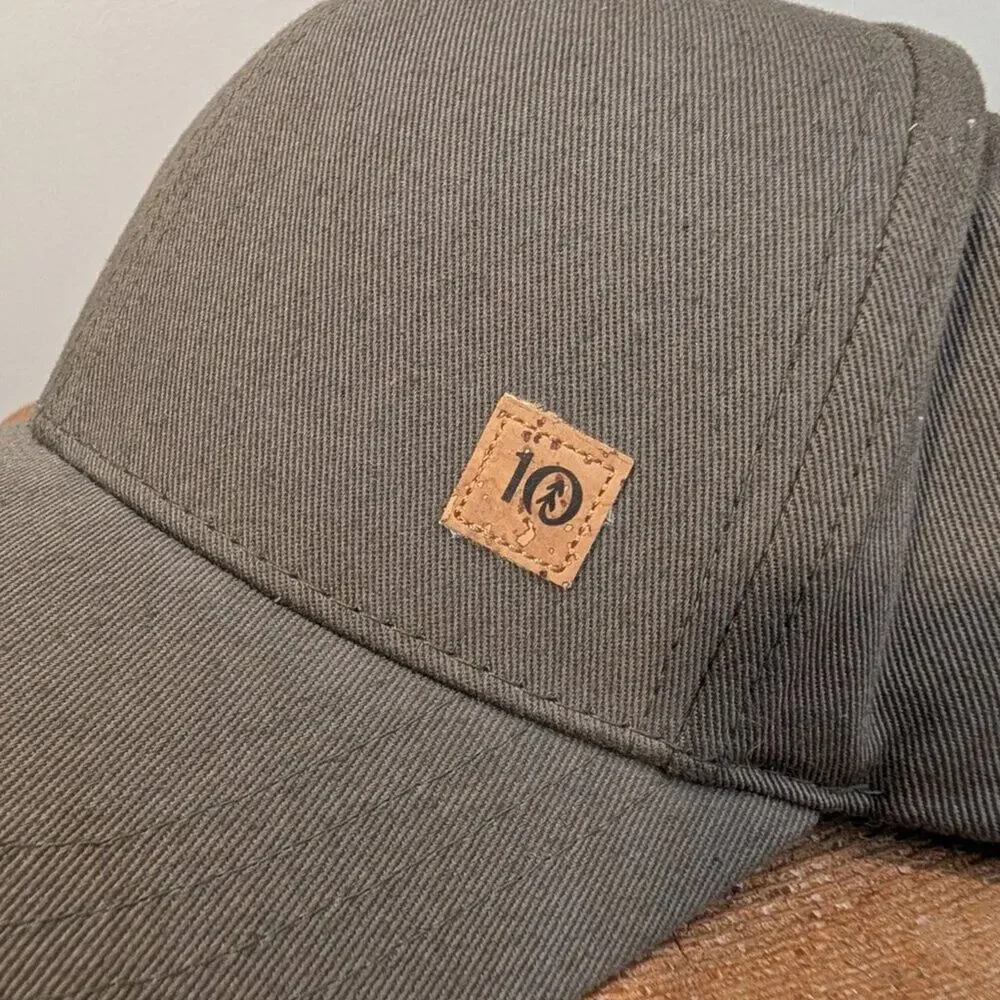 tentree Cork Icon Elevation Hat Slate Olive Green Classic Rustic - Size OS